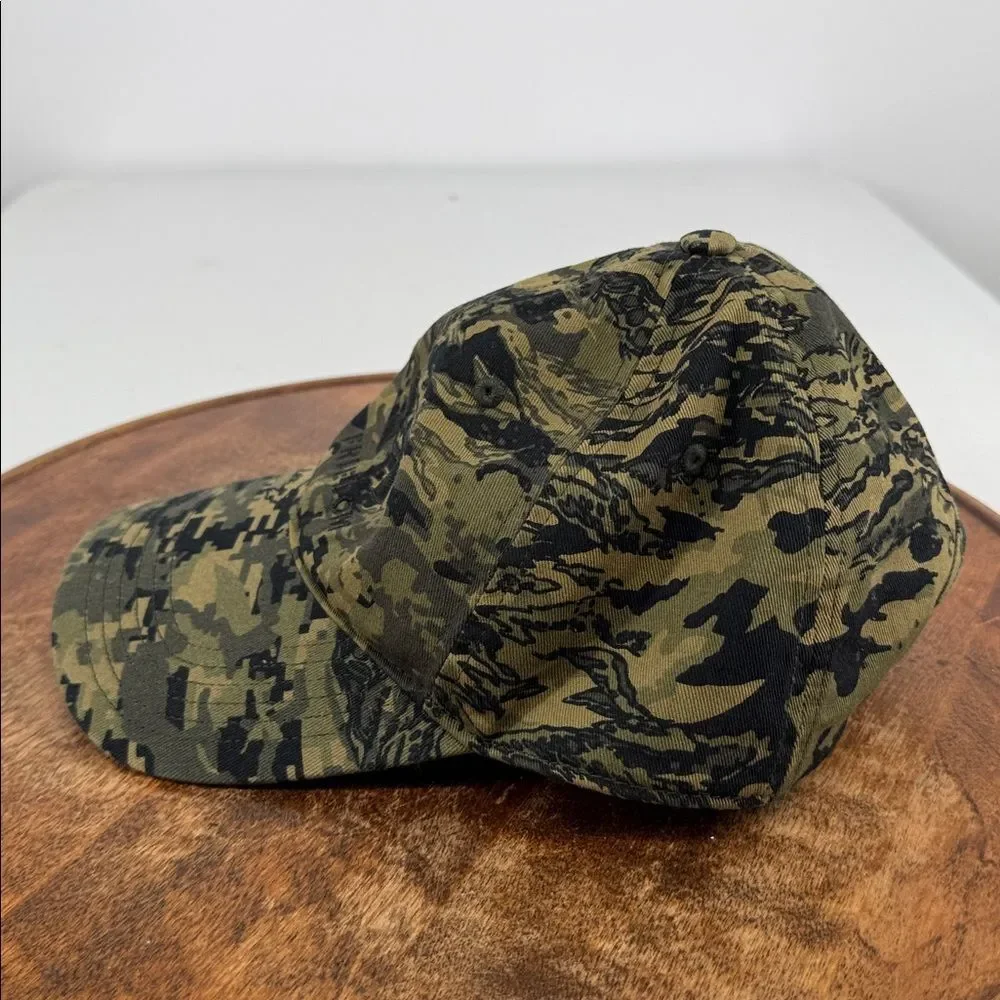 Under Armour Hat Freedom Green Black Camouflage Baseball Cap Free Fit Adjustable